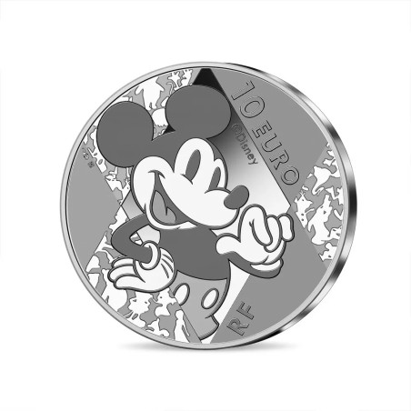 Pièce de 10 Euros France 2023, Argent colorisé, Coffret BE, 100 ans de Disney