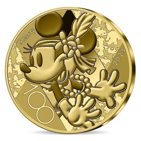 5 Euros France 2023, en or, Coffret BE, 100 ans de Disney