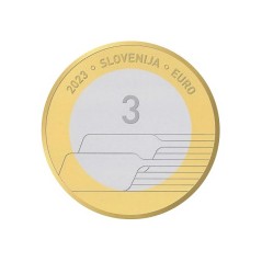 3 Euros Slovénie 2023, UNC, Journée du sport slovène