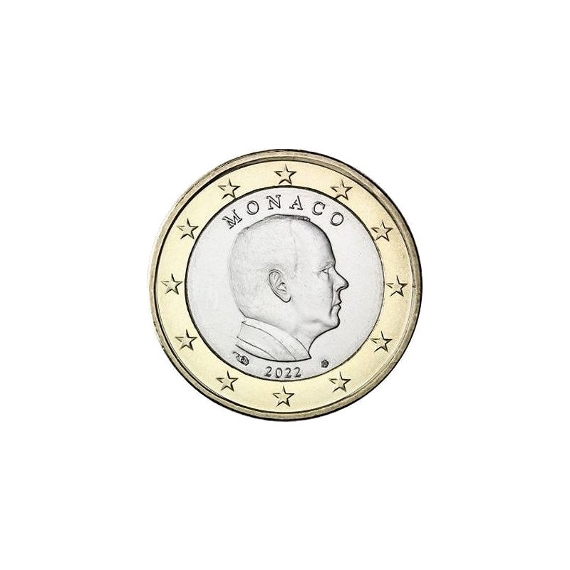 2 Euros Monaco 2022, UNC, Face nationale Prince Albert II