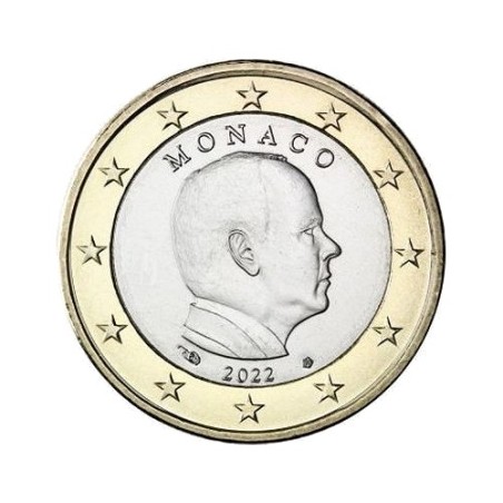 2 Euros Monaco 2022, UNC, Face nationale Prince Albert II