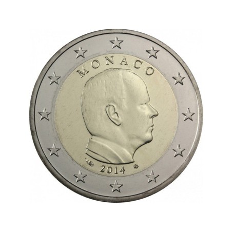 2 Euros Monaco 2014, UNC, Face nationale Prince Albert II