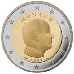 2 Euros Monaco 2011, UNC, Face nationale Prince Albert II