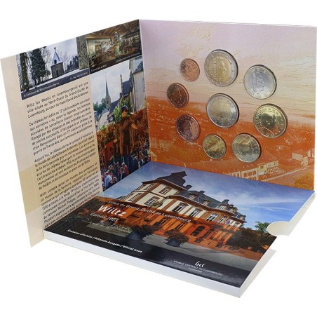 Coffret BU 9 pièces euro, Luxembourg 2023, Face nationale - Ville Wiltz (Version Grand-Duc Henri)