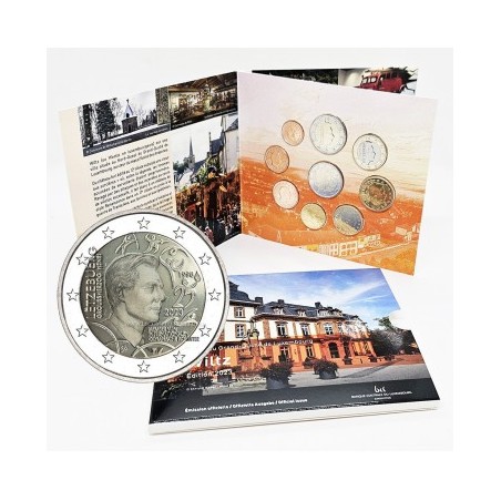 Coffret BU 9 pièces euro, Luxembourg 2023, Face nationale - Ville Wiltz (Version Grand-Duc Henri)