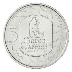 Pièce de 5 Euros argent Italie 2023, Coffret BU, Parc National des Abruzzes