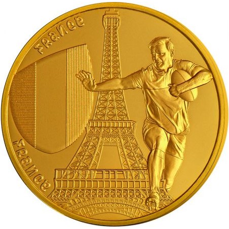 1/4 d'Euro France 2023, UNC, Monnaie de Paris - France - Coupe du Monde de Rugby 2023