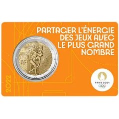 2 Euros France 2022, BU Coincard, Le Génie JO Paris 2024, Version Jaune