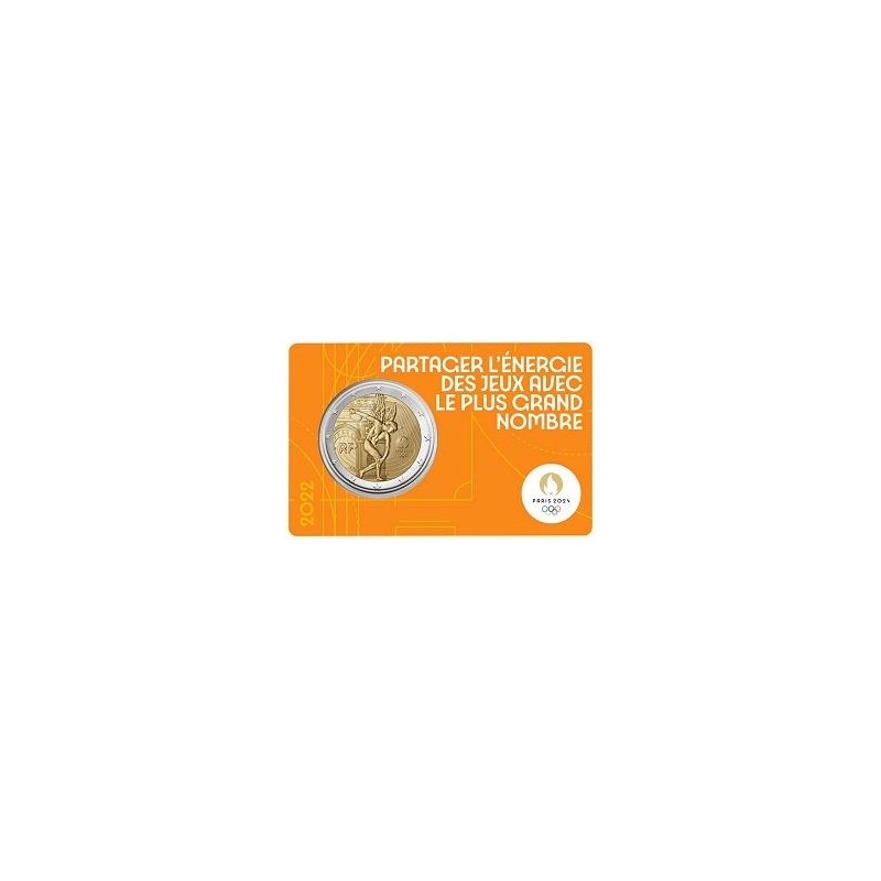 2 Euros France 2022, BU Coincard, Le Génie JO Paris 2024, Version Jaune