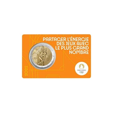 2 Euros France 2022, BU Coincard, Le Génie JO Paris 2024, Version Jaune