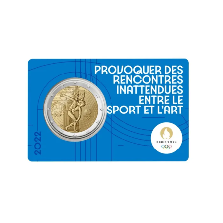 2 Euros France 2022, BU Coincard, Le Génie JO Paris 2024, Version Bleue