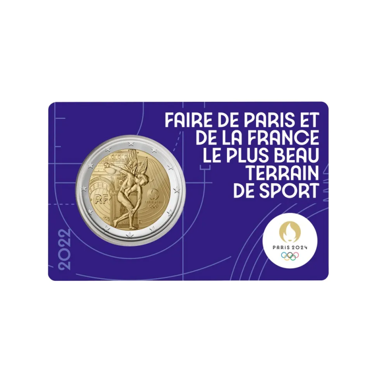 2 Euros France 2022, BU Coincard, Le Génie JO Paris 2024, Version Violette