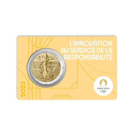 2 Euros France 2023, BU Coincard, La Semeuse JO Paris 2024, Version Jaune