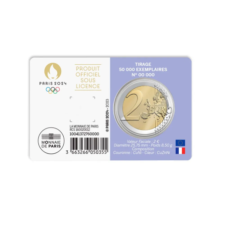 2 Euros France 2023, BU Coincard, La Semeuse JO Paris 2024, Version Violette