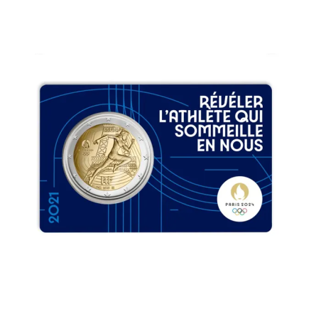 2 Euros France 2021, BU Coincard, Marianne JO Paris 2024, Version Bleue