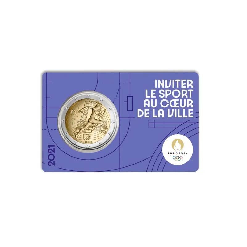 2 Euros France 2021, BU Coincard, Marianne JO Paris 2024, Version Violette