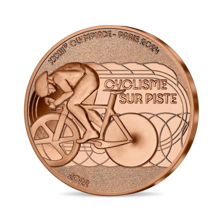 1/4 d'Euro France 2022, UNC, Monnaie de Paris - PARIS 2024 JO - Cyclisme sur piste