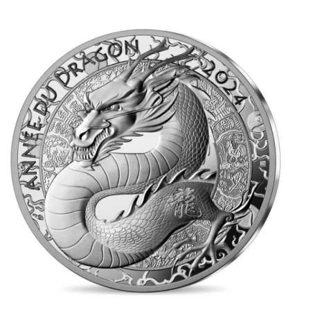 20 Euros France 2024, Argent, Coffret BE, Année du dragon