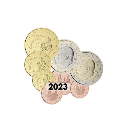 Série 8 pièces euro UNC, Espagne 2023, Face nationale