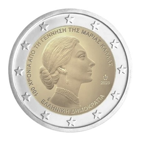 2 Euros Grèce 2023, UNC, Maria Callas