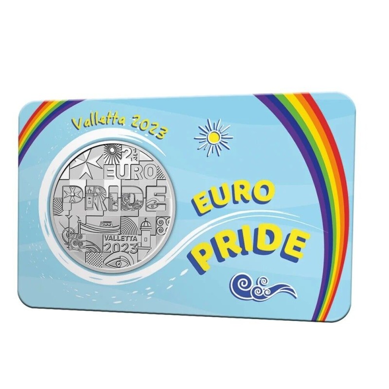 2,5 € Malte 2023, BU sous coincard, EuroPride