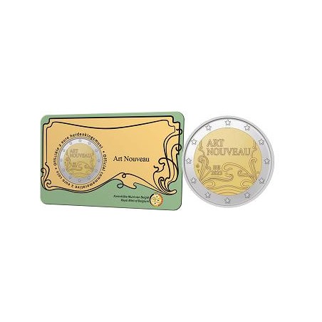 2 Euros Belgique 2023, BU coincard version flamande, Art Nouveau