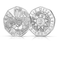 5 Euros Autriche 2023, Argent, BU, La danse des abeilles