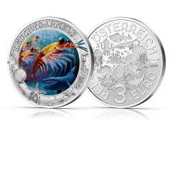 3 Euros Autriche 2023, UNC, Le Krill Antarctique