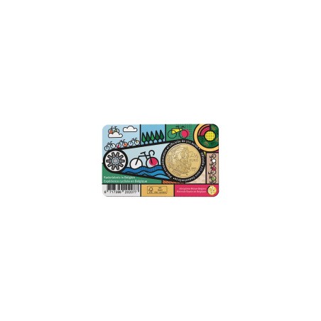 Pièce de 2,50 Euros Belgique 2023, BU coincard version française, Cyclisme