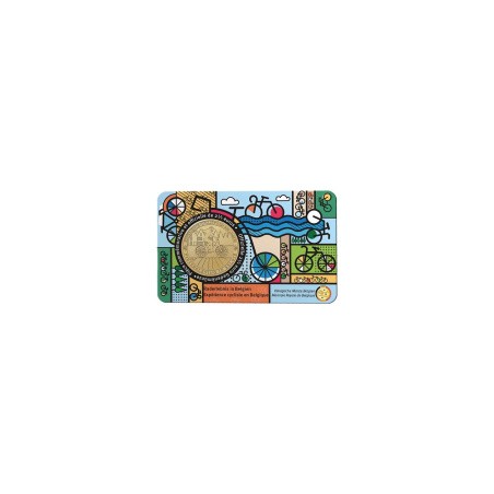 Pièce de 2,50 Euros Belgique 2023, BU coincard version française, Cyclisme