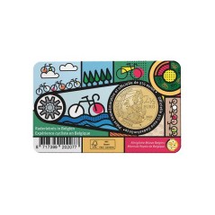 Pièce de 2,50 Euros Belgique 2023, BU coincard version flamande, Cyclisme