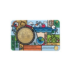 Pièce de 2,50 Euros Belgique 2023, BU coincard version flamande, Cyclisme