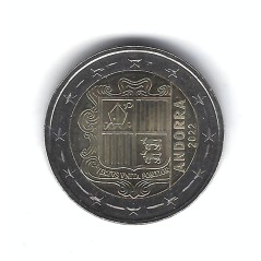 2 Euros Andorre 2022, UNC, Armoiries