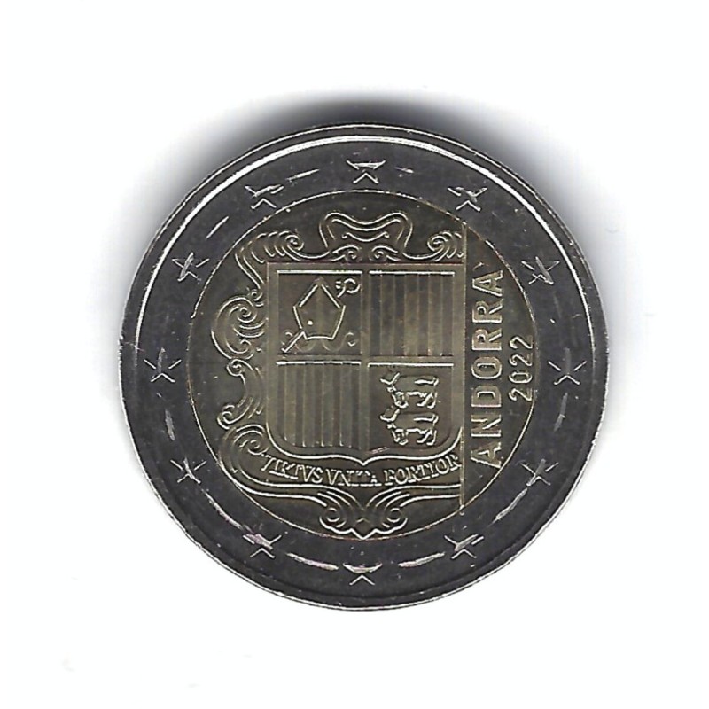 2 Euros Andorre 2022, UNC, Armoiries