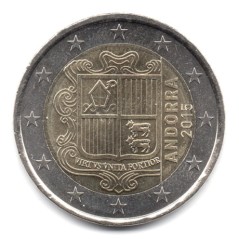 2 Euros Andorre 2015, UNC, Armoiries