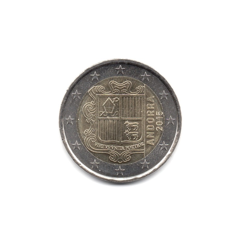 2 Euros Andorre 2015, UNC, Armoiries