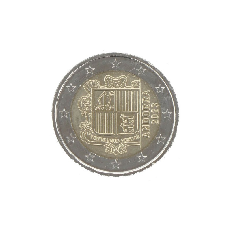 2 Euros Andorre 2023, UNC, Armoiries