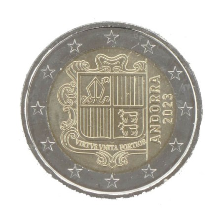 2 Euros Andorre 2023, UNC, Armoiries