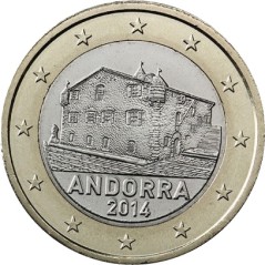 1 Euro Andorre 2016, UNC, Casa de la Val