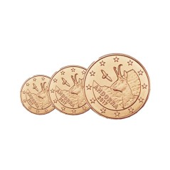 Série de pièce de 1, 2 et 5 centimes d'Euro Andorre 2017, UNC, Face nationale