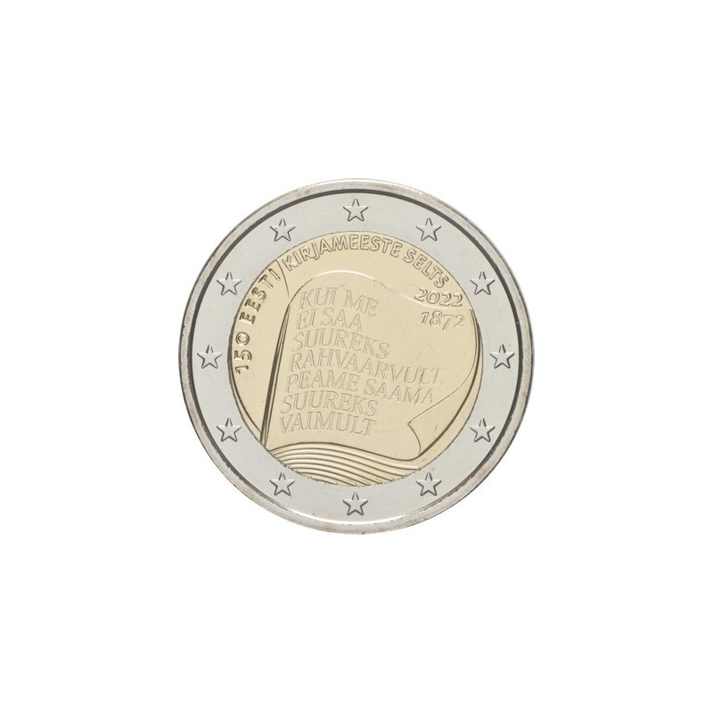 2 Euros Estonie 2022, UNC, Société littéraire