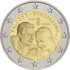 2 Euros Italie 2022, UNC, Juges Falcone et Borsellino