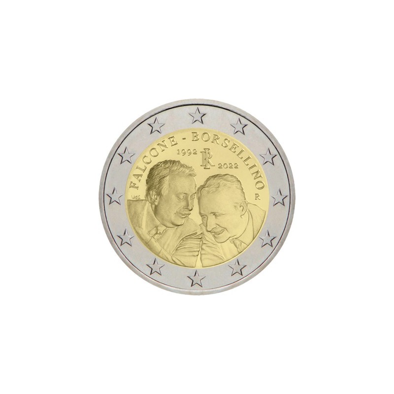 2 Euros Italie 2022, UNC, Juges Falcone et Borsellino