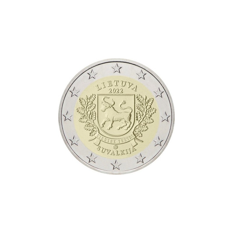 2 Euros Lituanie 2022, UNC, région historique de Suvalkija