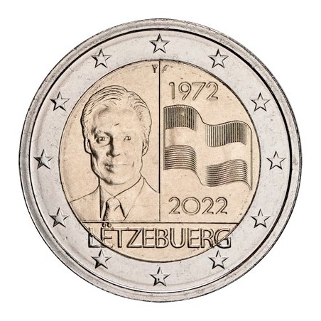 2 Euros Luxembourg 2022, UNC, 50 ans du drapeau tricolore