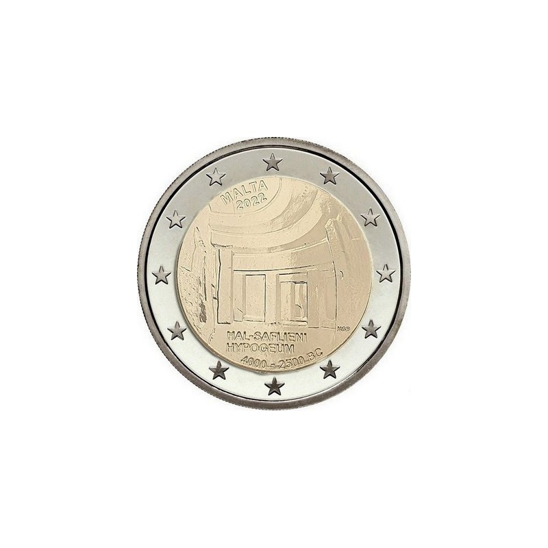 2 Euros Malte 2022, UNC, Hypogée de Hal Saflieni