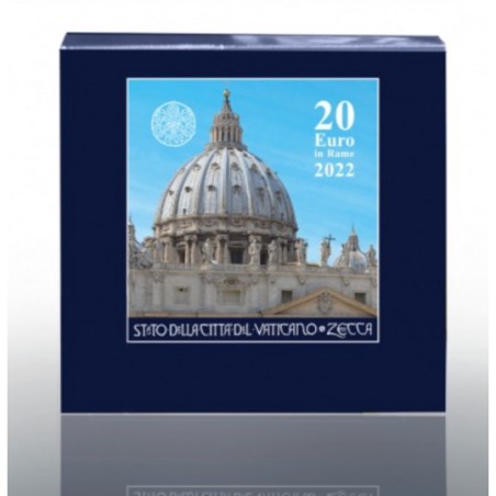 20 Euros cuivre Vatican 2022, UNC en coffret, Basilique Saint-Pierre