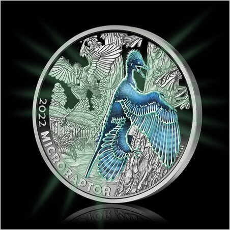 3 Euros Autriche 2022, UNC, Le Microraptor