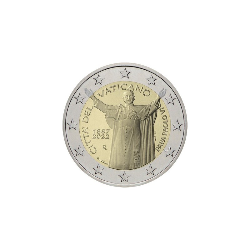 2 Euros Vatican 2022, Coffret BU, 125 ans de la Naissance du pape Paul VI