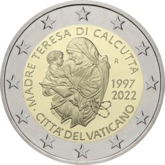 2 Euros Vatican 2022, Coffret BU, 25 ans de la Mort de la Mère Teresa